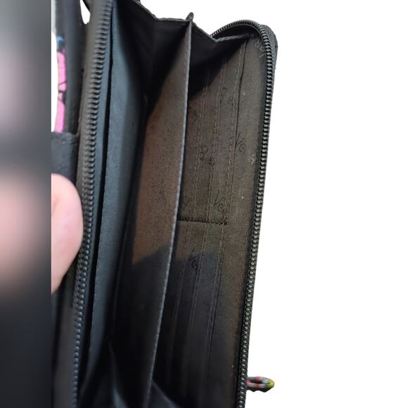 Vera Bradley Banana Swirl‎ Black and Pink Floral Paisley Wallet Wristlet - Picture 9 of 11